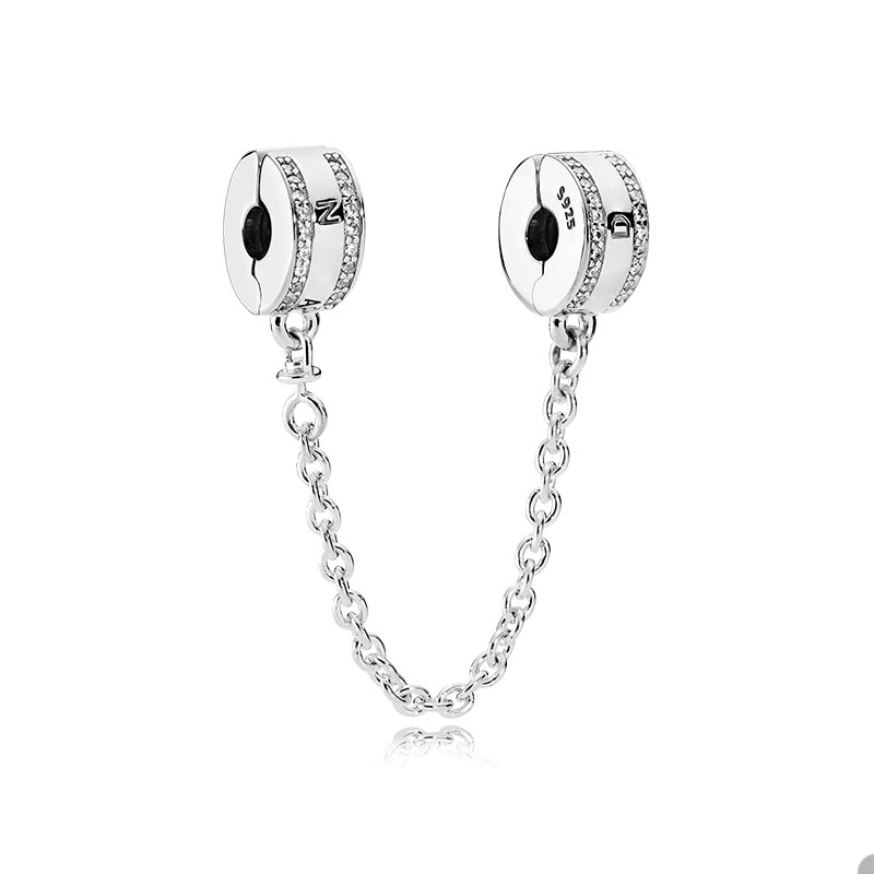 

Classic Safety Chain Charm for Pandora 925 Sterling Silver Snake Chain Bracelet Making Accessories Womens designer Jewelry Findings Charms with Original Box
