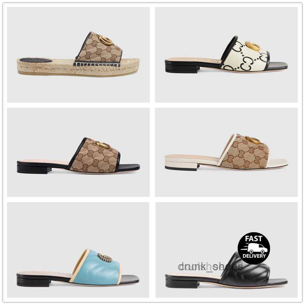 

2023 Shoes Sandals New Electric Embroidered Flat Slippers Fabric Imported