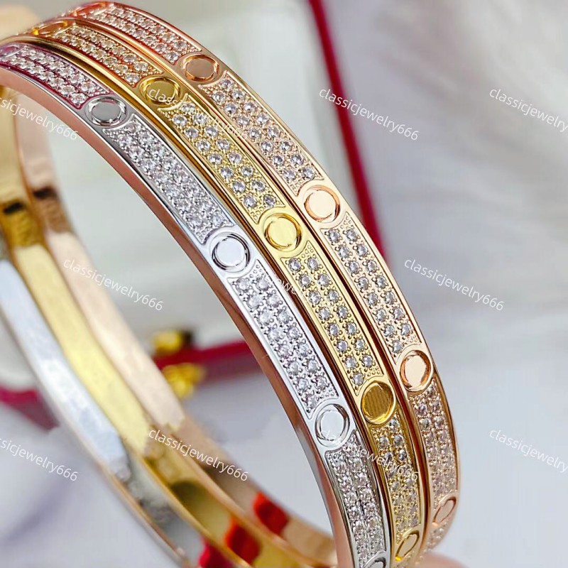 

Fashion love Bracelet Ladies Rose Gold Silver Lady Bangle Titanium Steel Screw Screwdriver Diamond Luxury Designer Jewelry Womens Mens Bracelets Band Box
