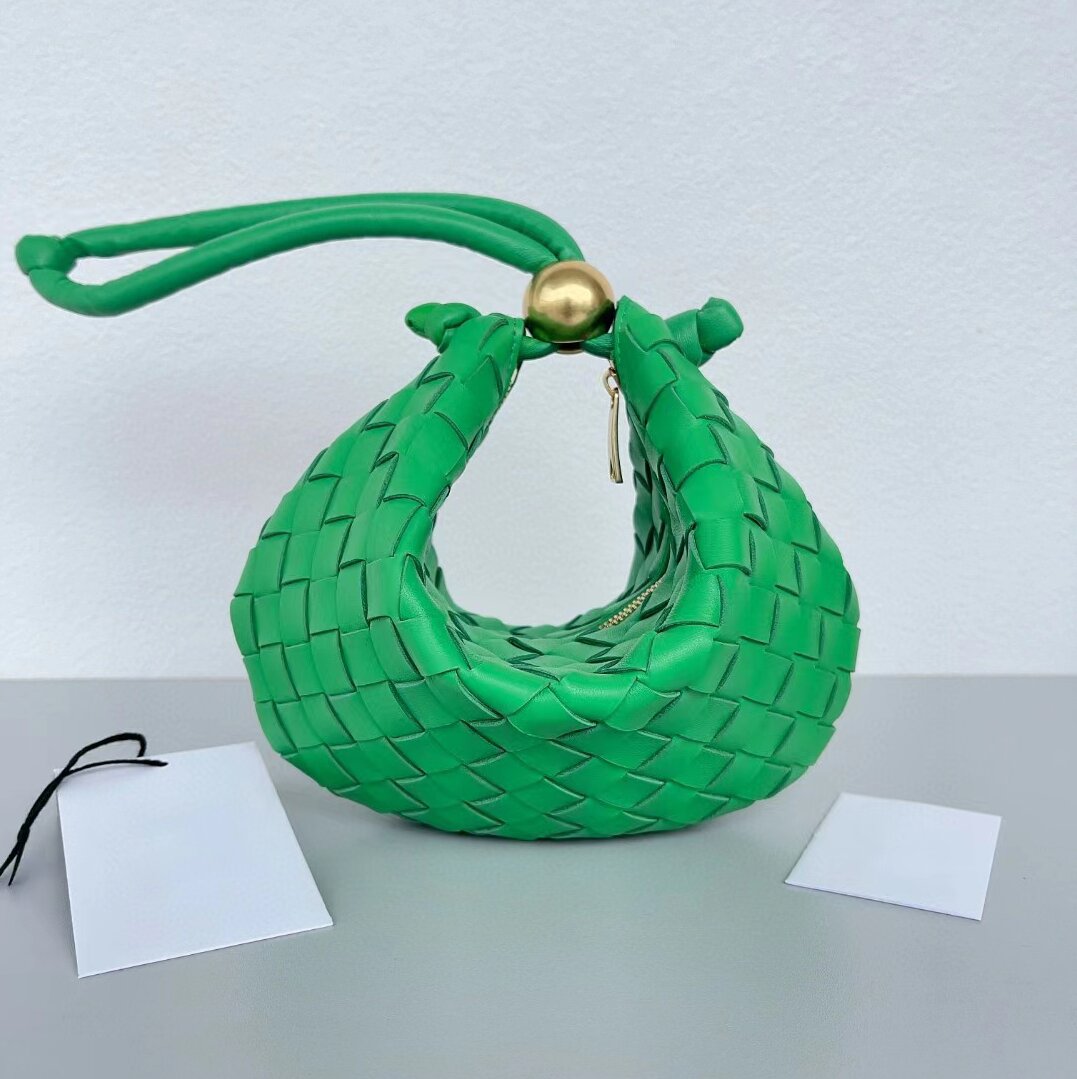 

High quality leather shoulder bags woven handbags famous handbags sunshine designer luxury wallets women's horizontal vagrant Evening Bag hobo bag, White