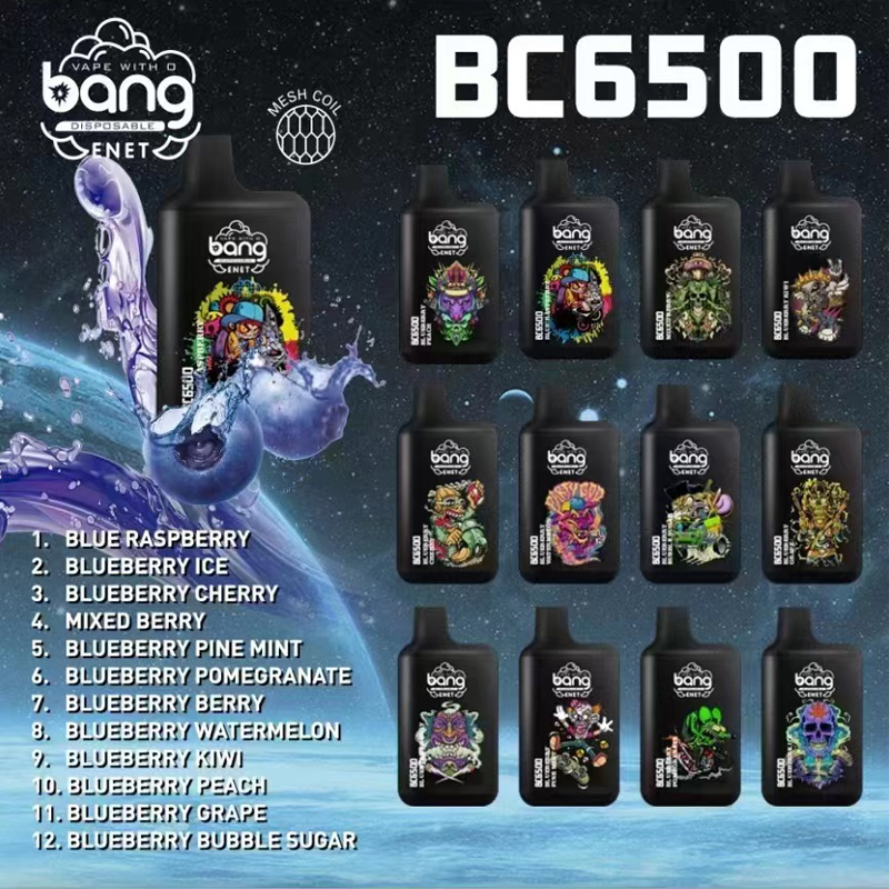

Authentic Bang Bar Disposable E cigarettes 6500 Puffs Vape Pen 13ml Pre-filled Mesh Coil Pods Cartridge 650mAh Rechargeable Vaporizer