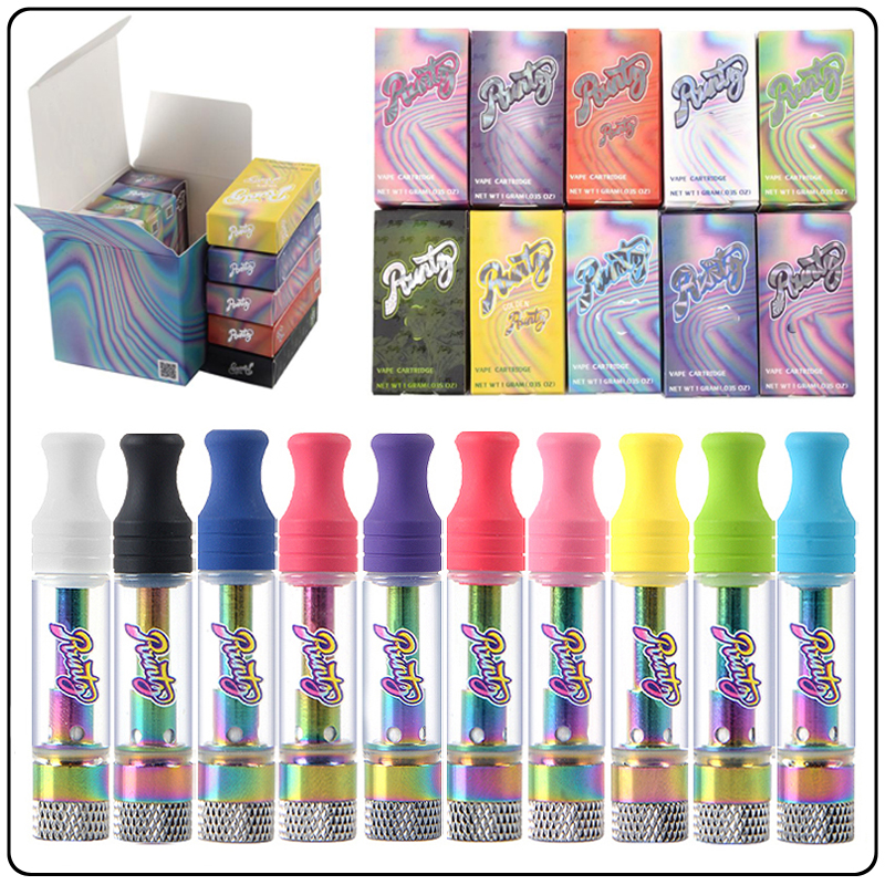 

Runty Runtz Vape Rainbow Color Cartridges 0.8ml 1.0ml 510 Thread Ceramic Glass Metal Vape Carts Kits With 10 Strains Packagings Paper Box