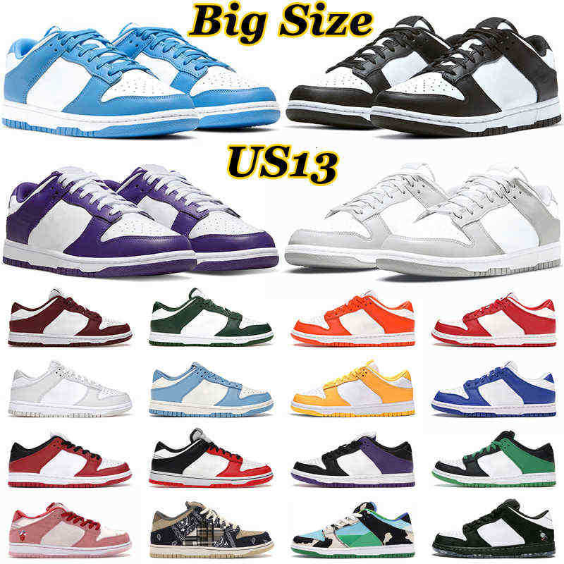 

Big Size US 13 Running Shoes Men Panda Black White UNC Syracuse Michigan Photon Dust Kentucky Court Purple Grey Fog Mens Women Trainers, 35