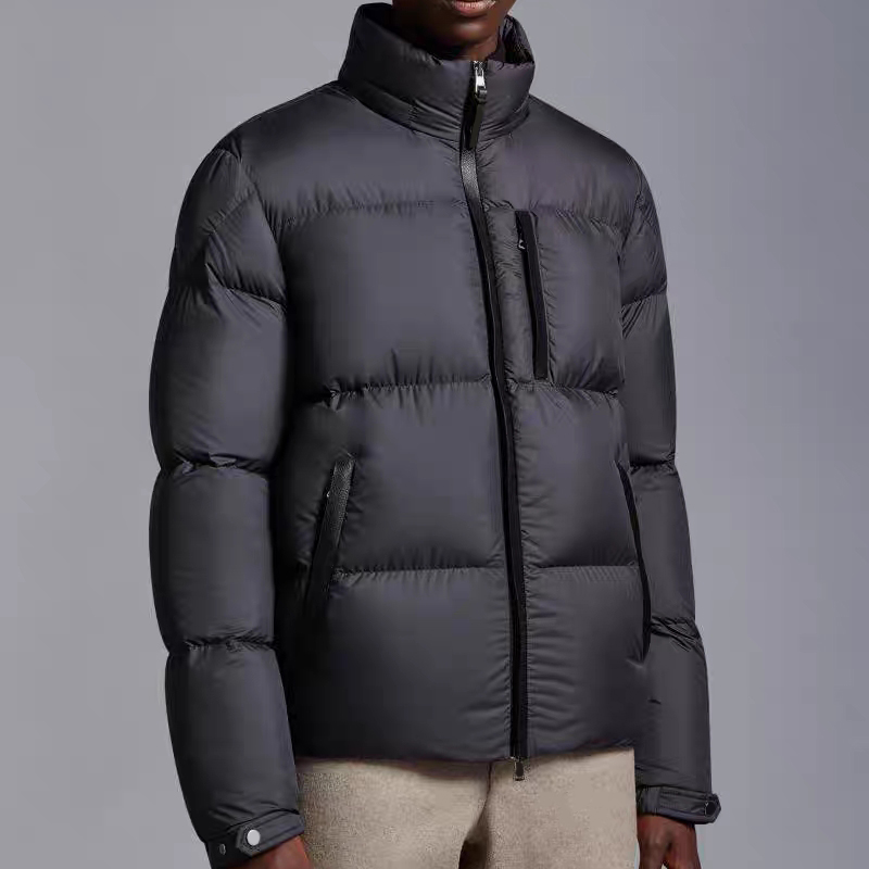 Winter Chest Zipper Pocket Mens Down Jacket Arm Glue Badge puffer jacket Fahion Stand Collar down jacket warm coat size 1--5