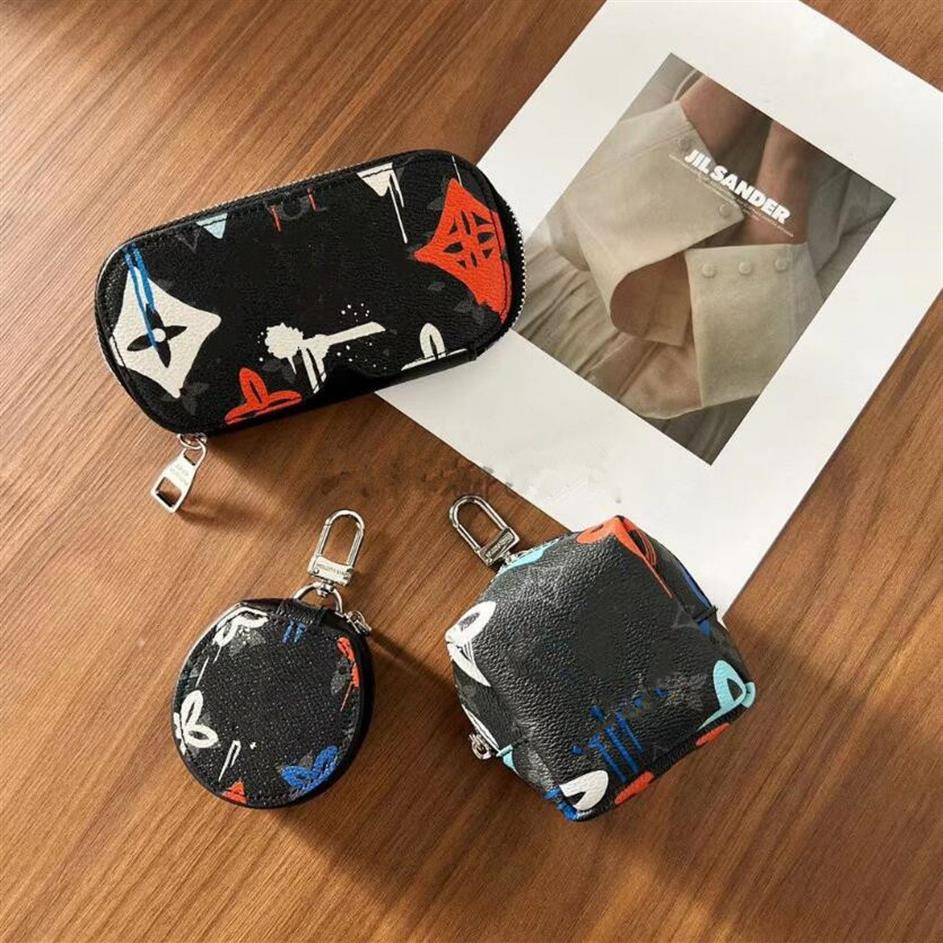 

Limited Edition Color Letter Key Wallets Luxury Brand Unisex Zipper Coin Purses Portable Glasses Clutch Bags Classic Fashion Graff260B