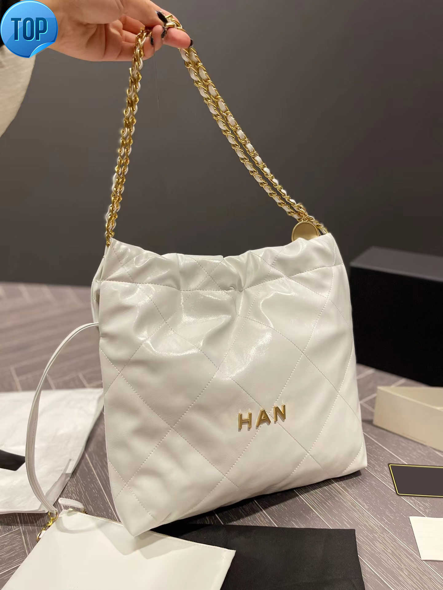 

Shoulder Bags 22 Latest Products trash bag clutch luxury Womens mens designer channel chain travel lady shopping handbags tote Genuine Leather Crossbod, Black-size:34.5 x 37 x 8 cm