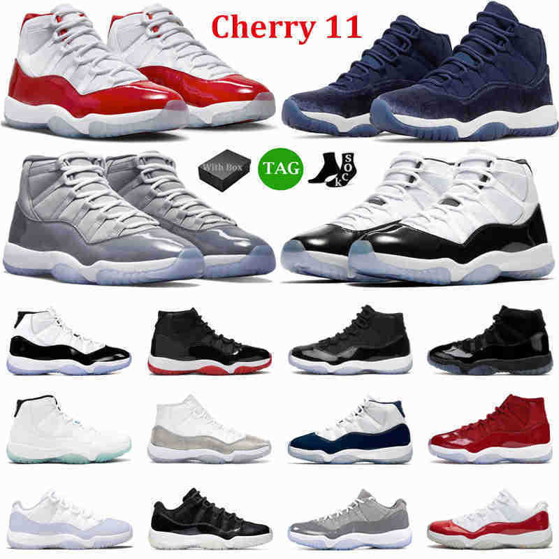 

With Box Jumpman 11 Basketball Shoes Cherry 11s Men Women Midnight Navy Cool Grey Jubilee Bred Concord 45 Gamma Blue Mens Trainers Sports Sneakers, #7