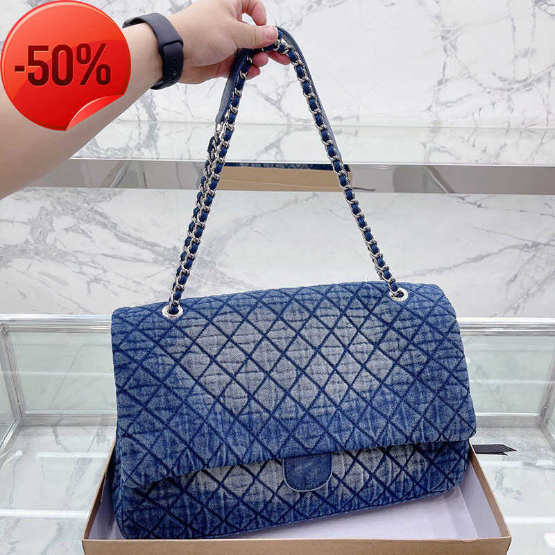 

Shoulder Bags Channel Denim Blue cc Flap Luxury Designer Women Handbag Tote Shopping Crossbody Vintage Embroidery Pr