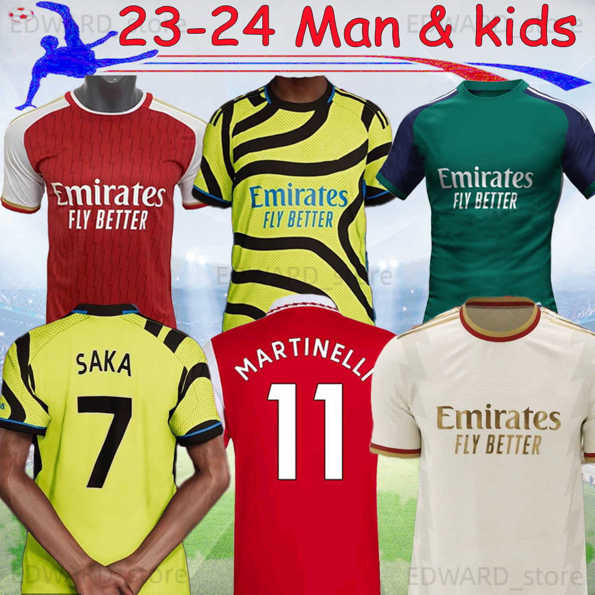 

23 24 SAKA Arsen G.JESUS soccer jerseys special edition Fans kids kit ODEGAARD THOMAS PEPE TIERNEY WILLIAN SMITH ROWE 2023 player football shirt 16-4XL