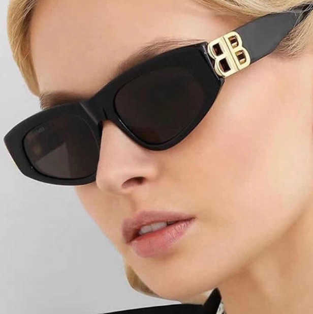 

2023 New Individualized Trend for Women with Hollow out B-shaped Small Frame Cat Eyes Sunglasses Quick Sale