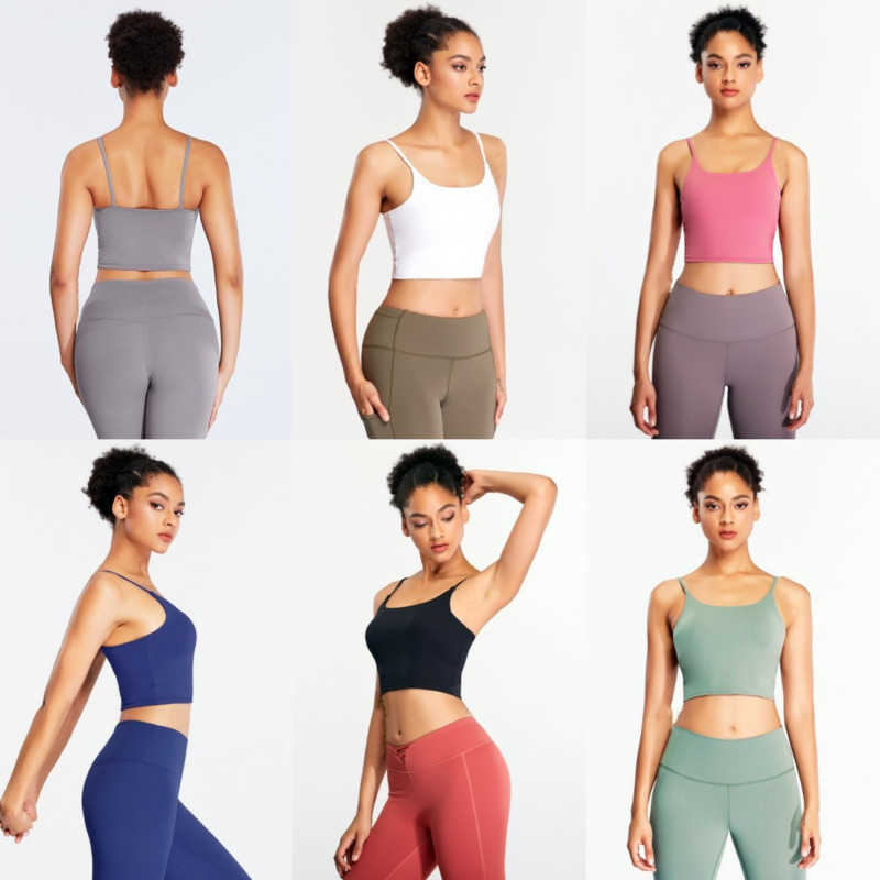 

Energy Sports Bra Crop Top Yoga LU Womens Designer vest yoga suit T Shirts Gym Vest Workout Bra Women Cloths Tanks Size S-XXL, Blue