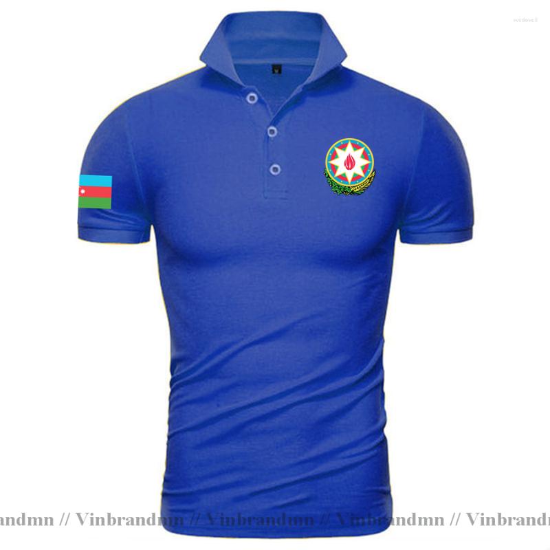 

Men's Polos Republic Of Azerbaijan AZE Polo Shirts Men Short Sleeve Black Navy Brand Print Country 2023 Nation Emblem Fashion Shirt