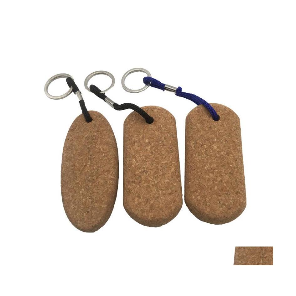 

Keychains Lanyards Creative Wooden Keychain Cork Diy Car Bag Decoration Pendant Key Chain Keyring Drop Delivery Fashion Accessories Dhcfe