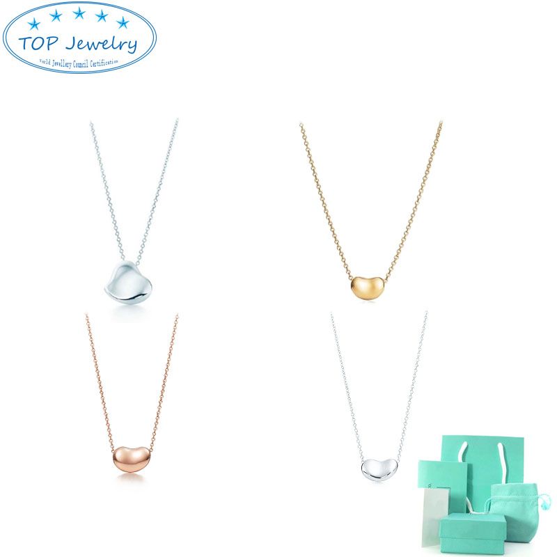 

initial designer luxury heart pendant necklaces women Festival commemorative couple gift Original brand fashion jewelry with gift box