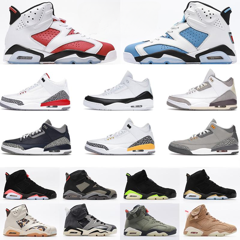 

Fashionable Men Women Jumpman 3 3s Men Basketball Shoes Durable Versatile and Breathable MochaCool Jump 6 6s Jade Horizon The Race Running Shoe Sneakers, 28