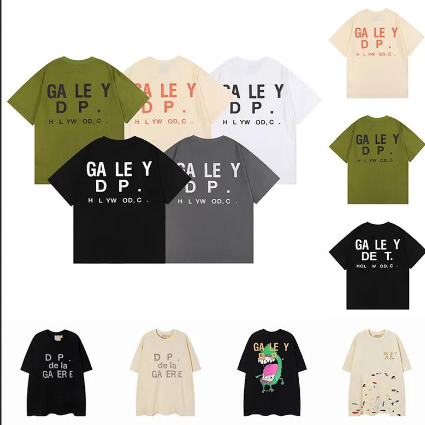 

Designer Tide brand Men's T-Shirts Galleryes depts Shirt Alphabet Printed Basic Casual Fashion Loose Short T-shirt Half Sleeve Tee, Q1111