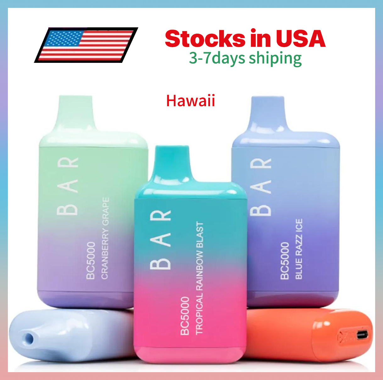 

Stocks in USA,ELF BC 5000 puff Disposables Vapes e cigarettes,Ship to Hawaii and Alaska