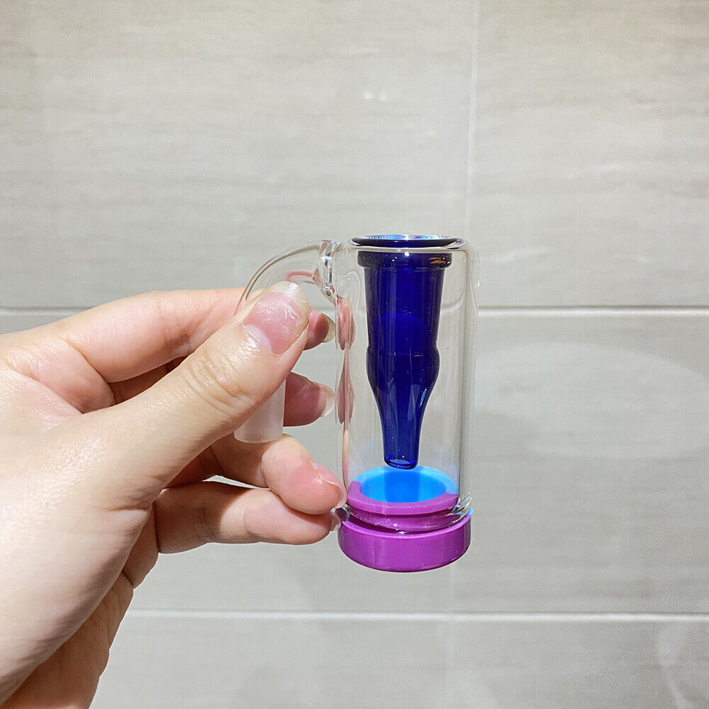 90° 14mm Glass Ash Catcher Hookah Accessories With 10ML Colorful Silicone Container Reclaimer Male Female Ashcatcher For Bong Dab Rig Quartz Bang-image-860585575