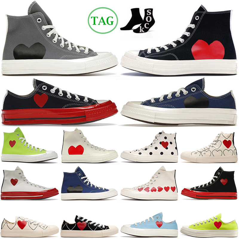

Classic designer casual shoes 1970s Canvas Platform Sneakers chuck taylors high low PLAY Black white Grey Blue Red Outdoor cdg sports Trainers Tennis Runners, #1