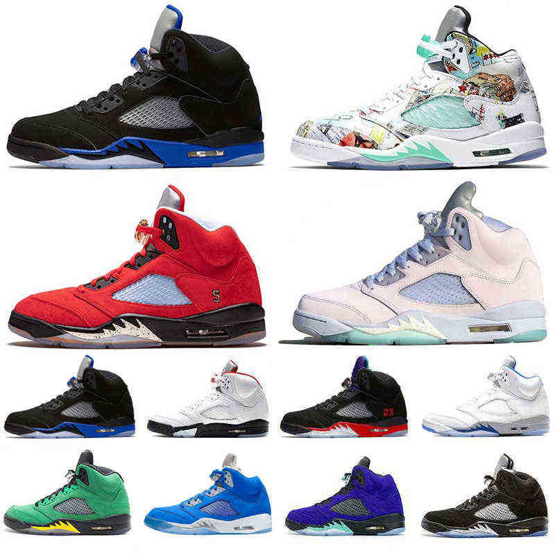 

Jumpman 5 5s mens basketball shoes Concord Easter Bluebird Jade Horizon Sail White Oreo Racer Blue Green Bean Hyper Royal Stealth men sports, Pay for box