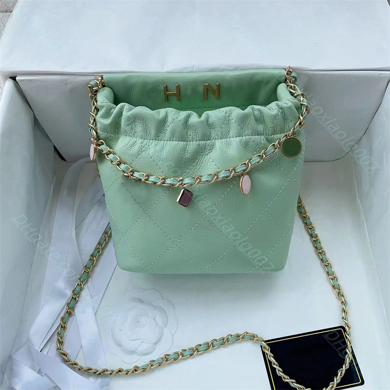 

Fashion Mini Bucket bags woman classics handbags buckle evening Bags High quality Chain shoulder Cross body Shoulders bag Clutch totes hobo purses wallet, White