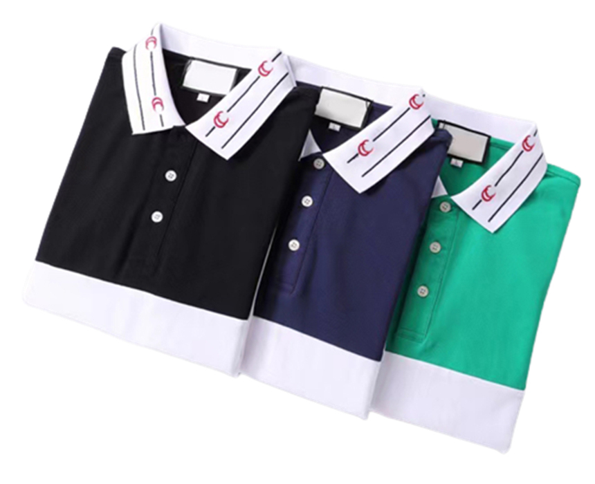 

Designer mens Basic business polos T Shirt fashion france brand Men's T-Shirts embroidered armbands letter Badges polo shirt 03