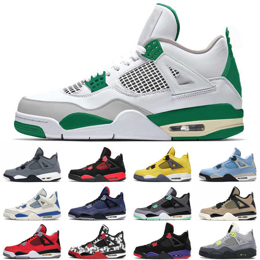 

Top Quality Jordns Jumpman 4 Retro Pine Green Basketball Shoes Men Women 4s Red Thunder Shimmer White Oreo Sail Mens Trainer Chaussures, # 3