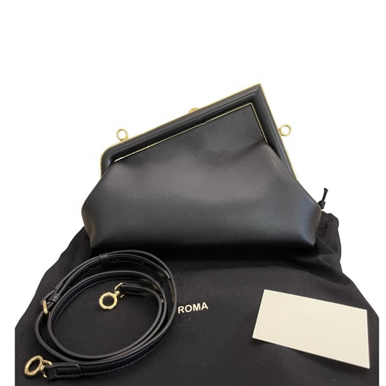 

Genuine leather Fend First clutch bag crossbody handbags pochette man Luxury tote baguette travel Designer duffel Women's mens purses high quality shoulder Bags, Patent leather-black