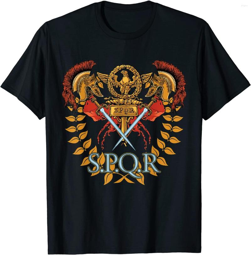 

Men's T Shirts SPQR Ancient Rome Roman Empire Men T-Shirt Short Sleeve Casual Cotton O-Neck Summer Tees, Red