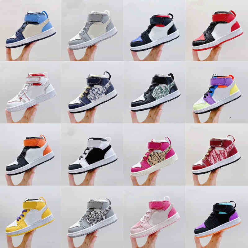 

Jumpman 1 High Strap Sneakers Hi Flyease 1s Mid Basketball Shoes Skateboard Sneaker For Kids Youth Toddler Pre School Boys Girls Casual, #1
