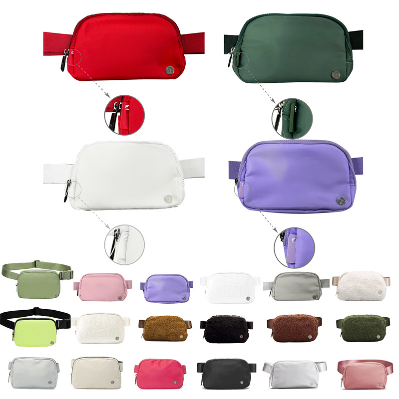Sac de ceinture de luxe partout Lulu Fanny Pack Designer Bum Chest Yoga Sac Bumbag Nylon Femmes Hommes Épaule Cross Body Taille Sacs Mode Portefe
