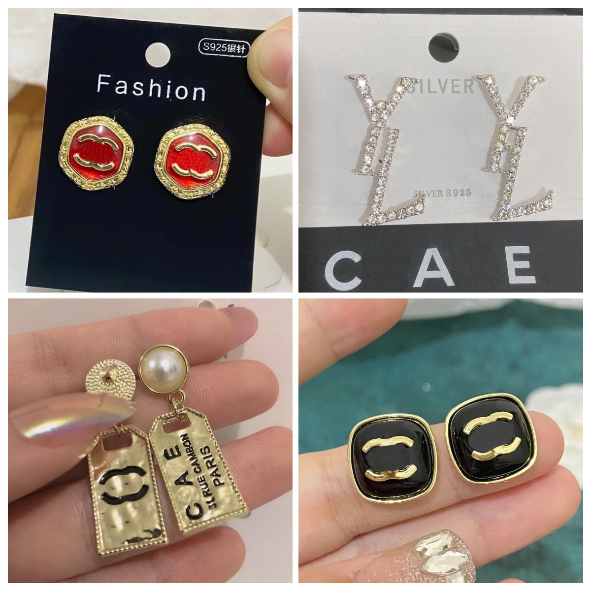 

Women's Charm Diamond Dangle Earrings Luxury Love Diamond Gifts Stud Earrings Design Fashion Jewelry for Women 18K Plating Spring Wedding Party Jewelry Wholesale