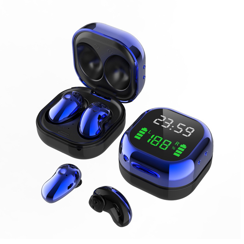 

S6 PLUS Headphones Wireless Bluetooth Earphones Earbuds 3D Stereo Sound 8 Hours Music Talking, Black