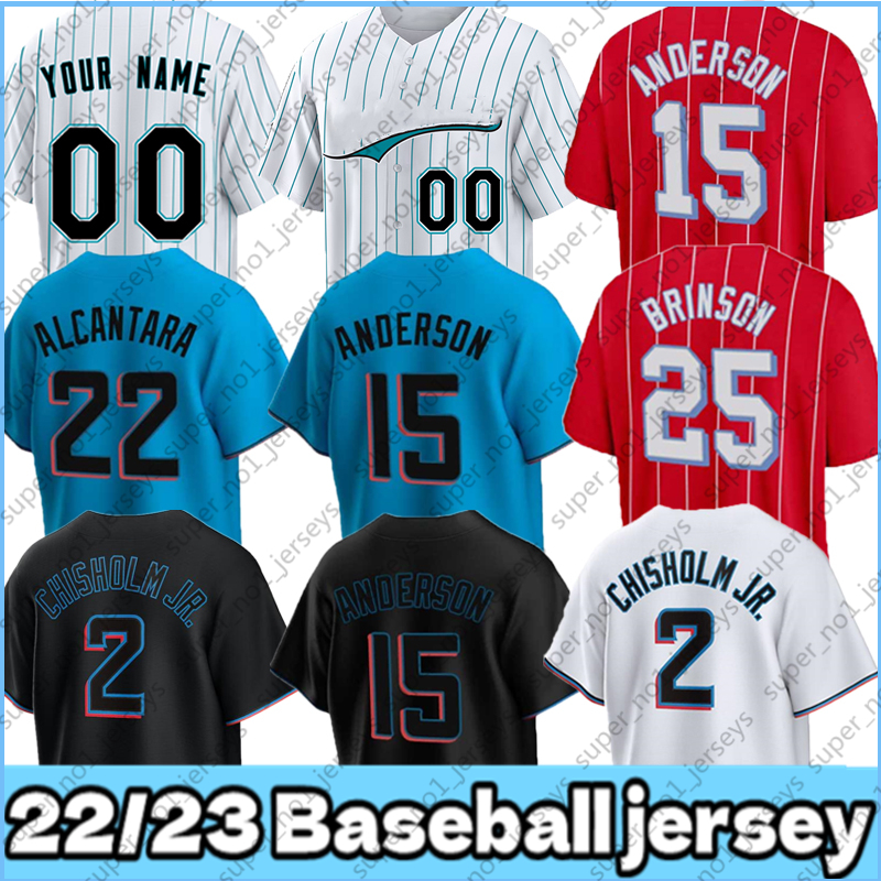 

Miami 2 Jazz Chisholm Jr baseball jersey Miguel Rojas Sandy Alcantara Garrett Cooper Jacob Stallings Jon Berti Brian Anderson Jorge Soler Joey Wendle JT Chargois, Mens jersey(mly)