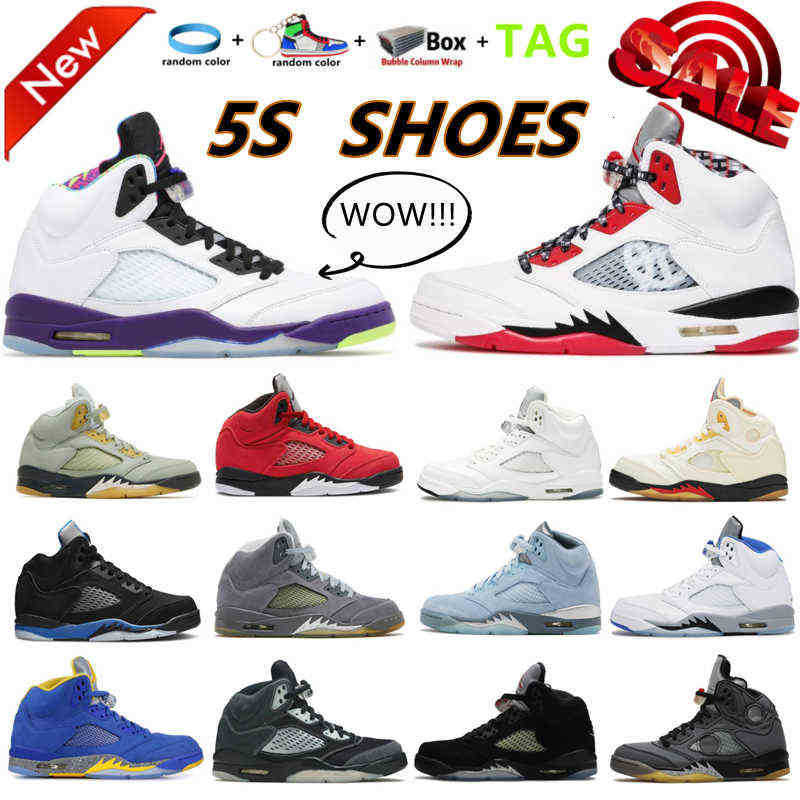 

2022 New Style Basketball Shoes Men 5 5s White UNC Quai Florida Island Green Oregon Wolf Rey Anthracite Sneakers Trainers, Box