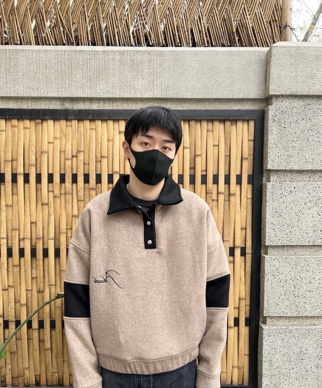 

Designer Clothing Mens Hoodies American Rhude Woolen Embroidery Spliced Polo Collar Pullover Coat Thickened Niche Casual Coats Outerwear Streetwear for sale, Shipping fee