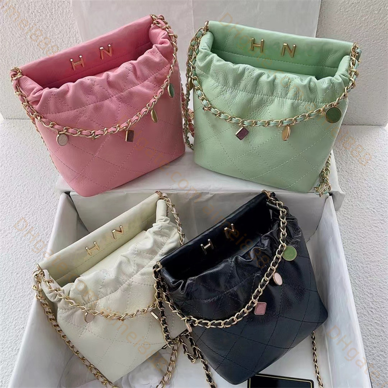 

Women's fashion Mini Bucket bags Chain shoulder Cross body Shoulders bag Fashion style handbags pure colour evening Bags Clutch totes hobo purses wallet, White