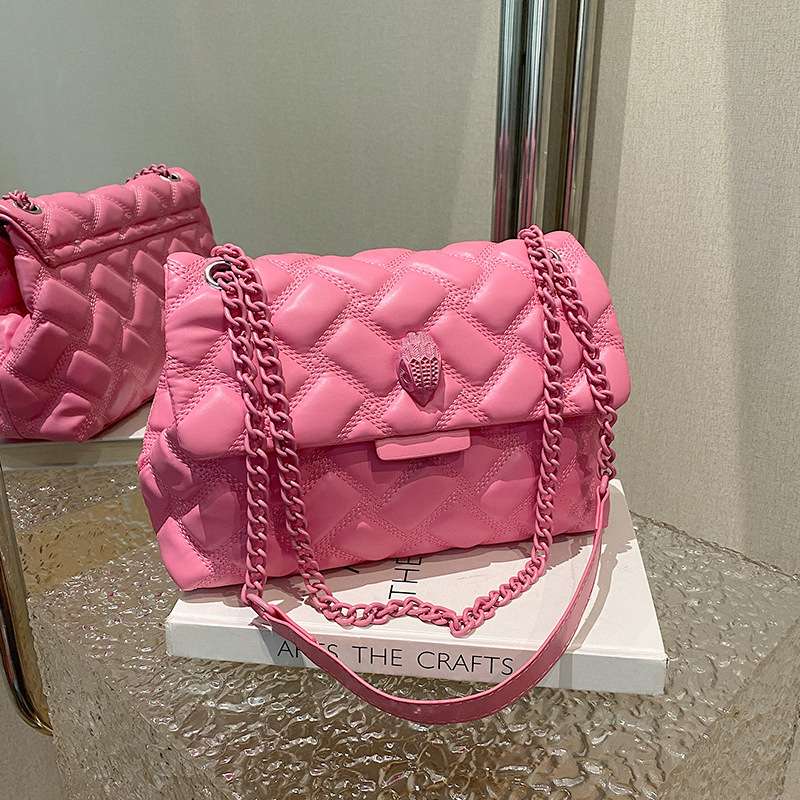 Lady's shoulder bags 7 colors elegant and fashionable diamond chain bag niche design embroidery fashion handbag flip buckle Joker backpack 5-image-739230553