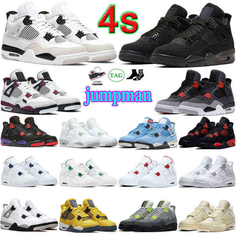 

OG shoes 4 4s Infrared basketball men women Military Black sneaker Cat Red Thunder jumpmen mens sneakers green metallic sports, #25 noir