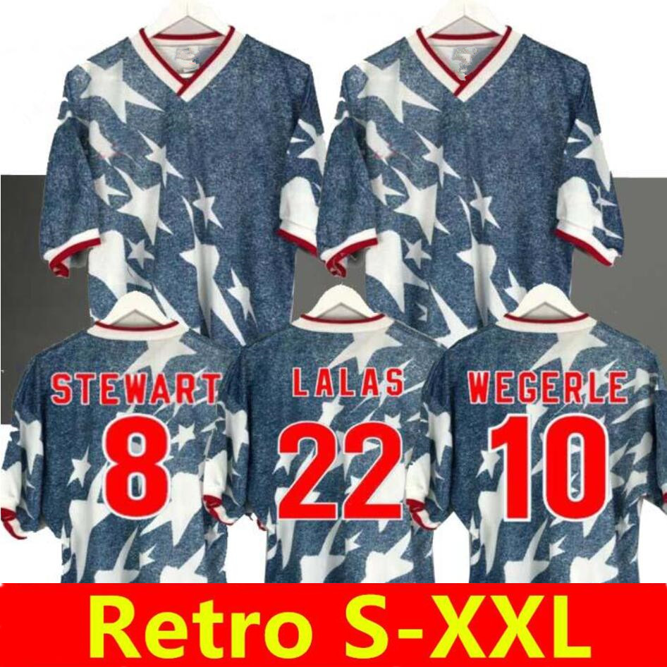 

1994 USA classic Away Shirt Retro soccer jerseys Wegerle Lalas Ramos Balboa 94 classic football shirts