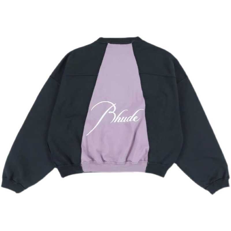 

Designer Clothing Hoodies Sweatshirts 2022 Autumn Winter Fashion Brand Loose Overfire Rhude Cut Embroidered Round Neck Sweater Streetwear Pullover jacket Hip hop, Shipping fee