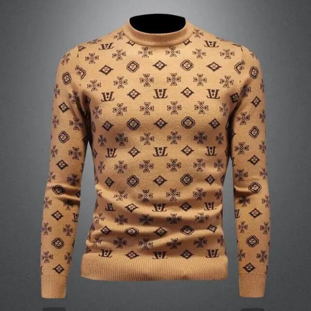 Pulls pour hommes 2023 Designerr Pull pour hommes de haute qualité pour la nouvelle mode Jacquard de luxe tricoté décontracté pull en laine chaud