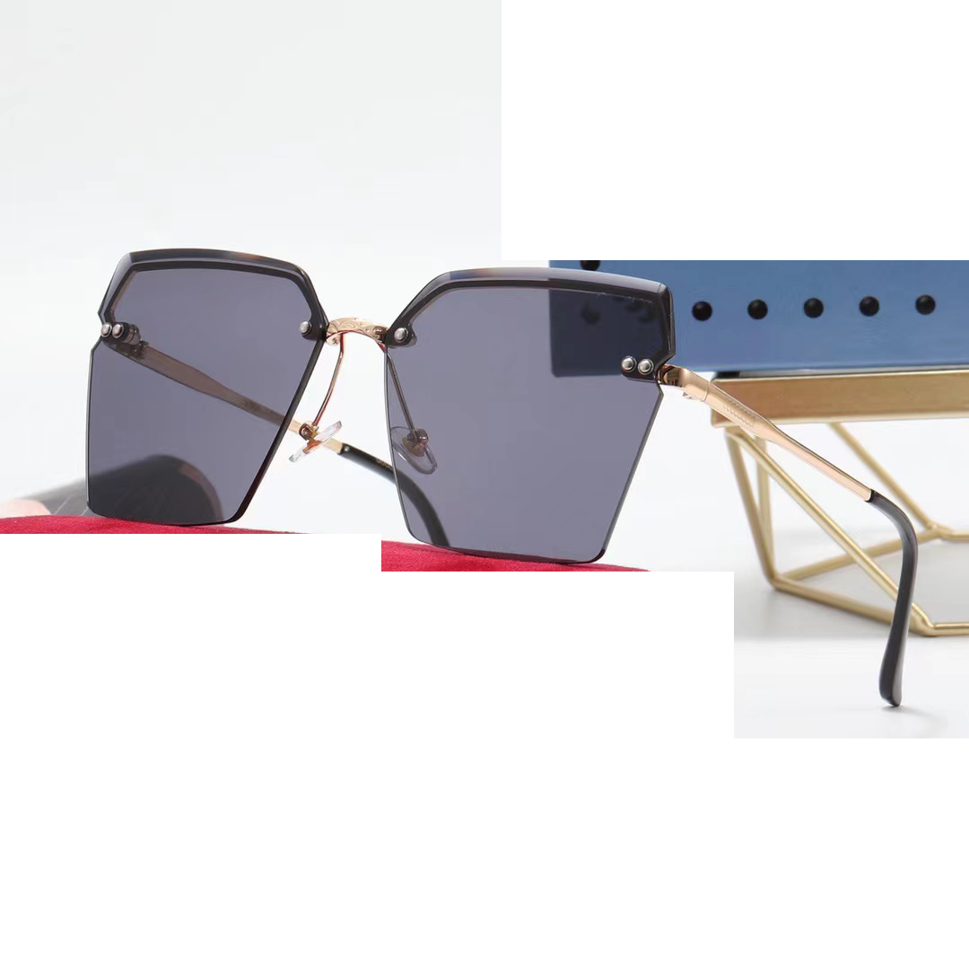 

summer BRAND man woman FASHION driving travel Sunglasses cycling eyeglasses ladies sprot outdoors UV400 wind Rimless Sun glasses beach black