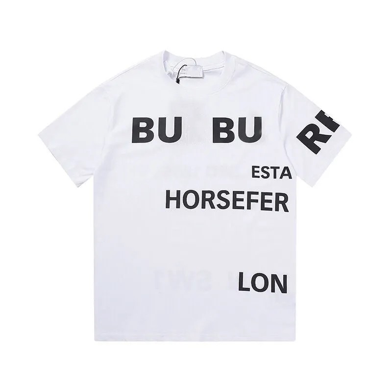 

Designers Quality T Shirt Letter Print Round Neck Short Sleeve Black White Fashion Men Women Tees