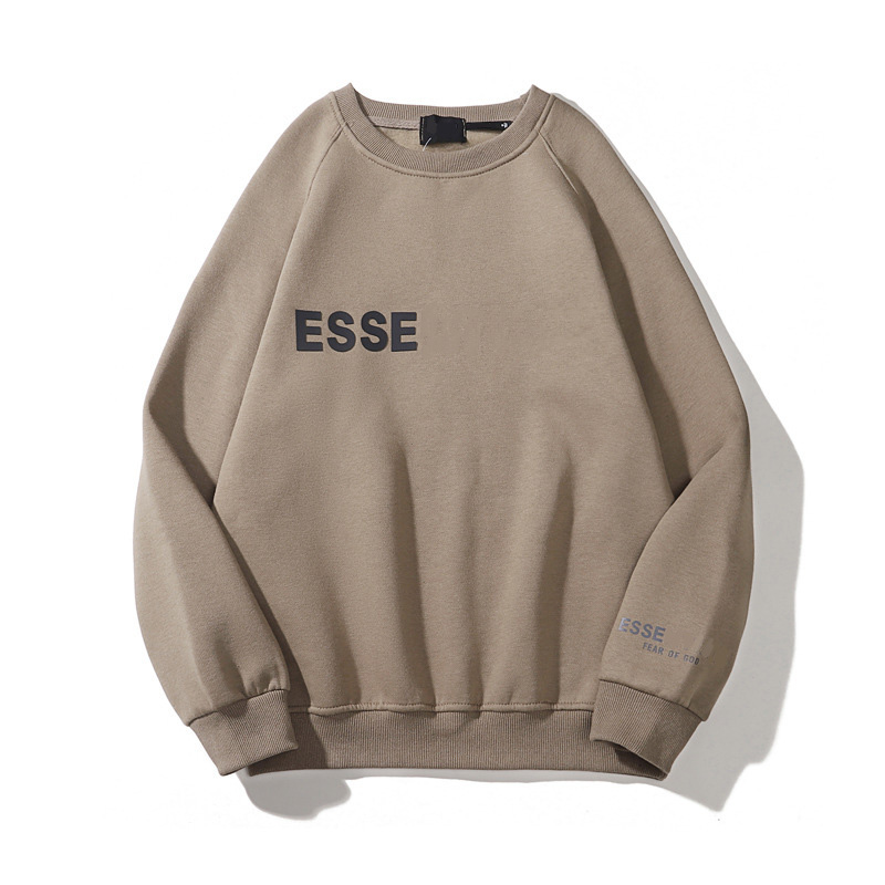 

Fashion Ess Designer Hoody hoodie FOG double line ESS2023 new men's and women's round neck sweater flocking lovers loose plush pullover EWK6, 003