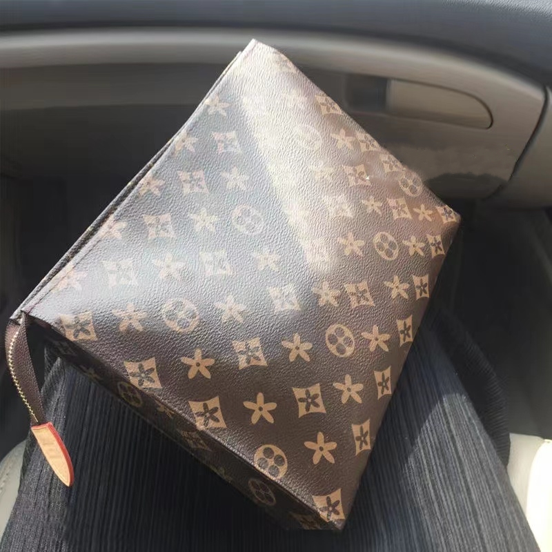

Coin Purses Travel Toiletry Toilet Pouch 26 CM Protection Beauty Case Wash Bag Women Clutch Monograms Canvas Leather Waterproof Men Cosmetic Bags viuton bag, This is an option for an invoice