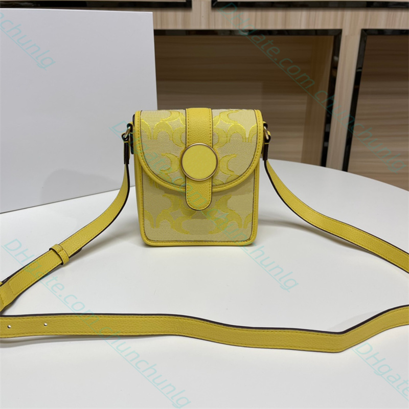 

Woman Luxury Mini Mobile phone bag Fashion style handbags Designed famous Cosmetic Bags High quality Cross body Shoulders bag Clutch totes hobo purses wallet, Yellow
