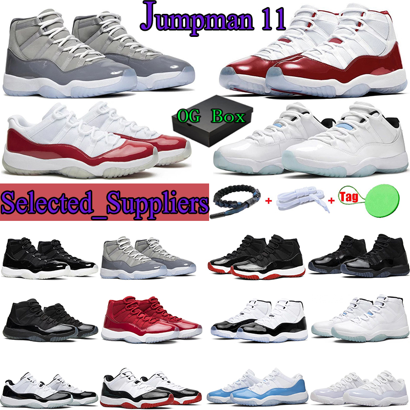 

Top-quality Mens Womens 11 Basketball Shoes Cement Grey Cherry Sneakers Jumpman 11s with box sports bred bright citrus high gamma blue concord outdoor trainers shoe, #18 closing ceremony