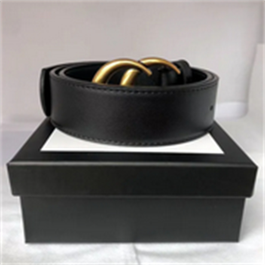 

Luxury Womens Mens Belts Fashion Classical Bronze BiG Smooth Buckle Real Leather Strap 2.0cm 3.0cm 3.4cm 3.8cm Black Color, Customize
