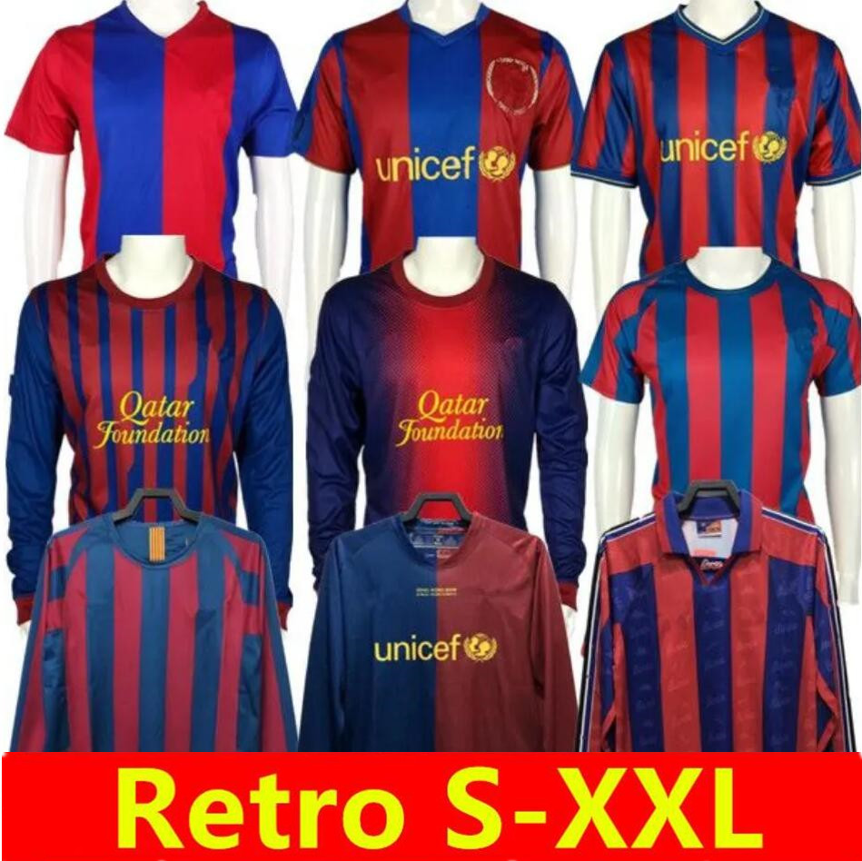 

1899 1999 Barcelona Retro soccer jerseys 96 97 07 08 09 10 11 XAVI RONALDINHO RONALDO RIVALDO GUARDIOLA Iniesta finals classic maillo long sleeves football shirts, 12/13 home